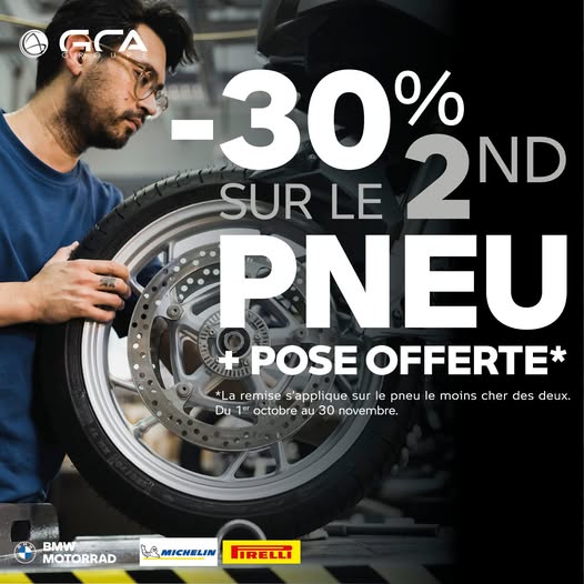 Offre exceptionnelle sur les pneus chez Perspectives BMW Motorrad La Rochelle